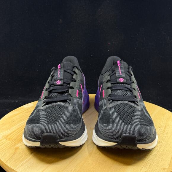 Men Nike Air Zoom Structure 25 Running Shoes Size 10 Black Purple DJ7883 010 - Picture 3 of 9